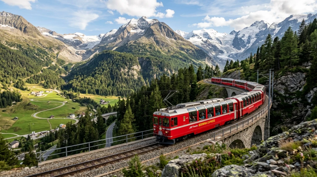 Dolu Dolu Bernina Treni ile Alplerden Riviera’ya İsviçre & İtalya & Fransa Rotası