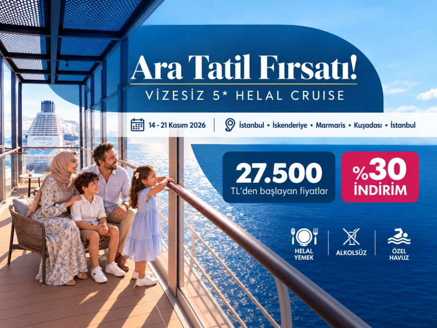 İstanbul Kalkışlı İstanbul İnişli Helal Cruise-7 Gece/8 Gün
