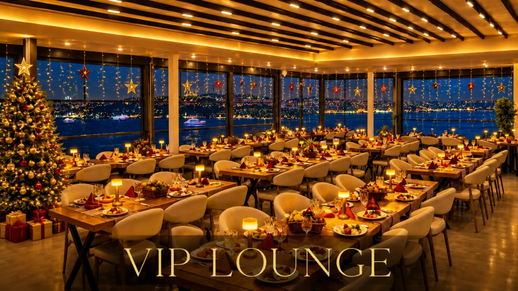 Lüks VIP Salonda Boğaz'da Teknede Yatta Yılbaşı Aşkam Yemeği ve Eğlence Programları İstanbul