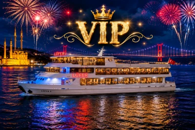 Lüks VIP Salonda Boğaz'da Teknede Yatta Yılbaşı Aşkam Yemeği ve Eğlence Programları İstanbul