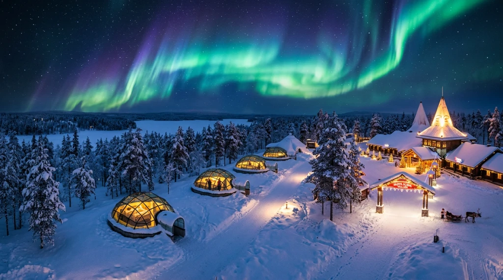 Kuzey Işıkları ve Lapland 2027: Cam Otel, Igloo ve Santa Claus Deneyimi