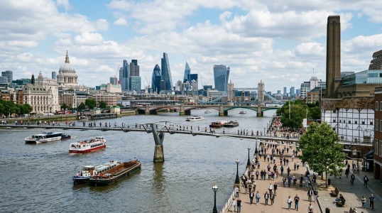 Dolu Dolu Thames'in İki Yakası Londra Turu Rotası (STN-LHR)