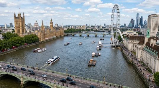 Dolu Dolu Thames'in İki Yakası Londra Turu Rotası (LGW-LHR)