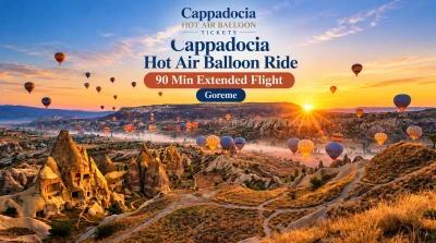 Hot-Air-Ballon-Fahrt in Kappadokien – 90 Minuten langer Flug, Goreme