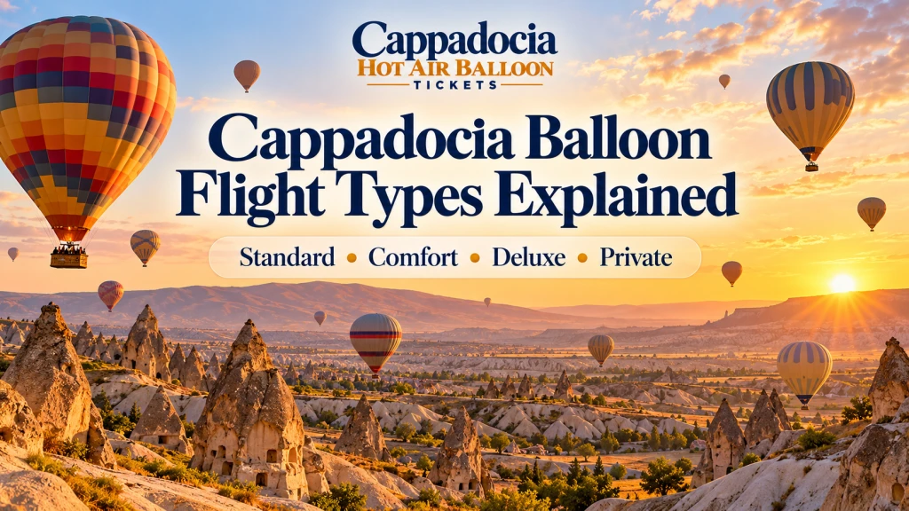 Ballonfahrt-Arten in Kappadokien erklärt: Standard, Comfort, Deluxe, privat