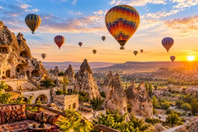 Kapadokya'da Sıcak Hava Balonu Deneyimi
