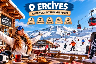 Sömestir Özel Uçaklı  İzmir Çıkışlı Kapadokya & Erciyes Kayak Turu 2027 | 2 Gün Erciyes + 2 Gece