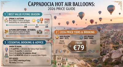 Precios de Globos en Capadocia 2026: Desde 79 € por persona