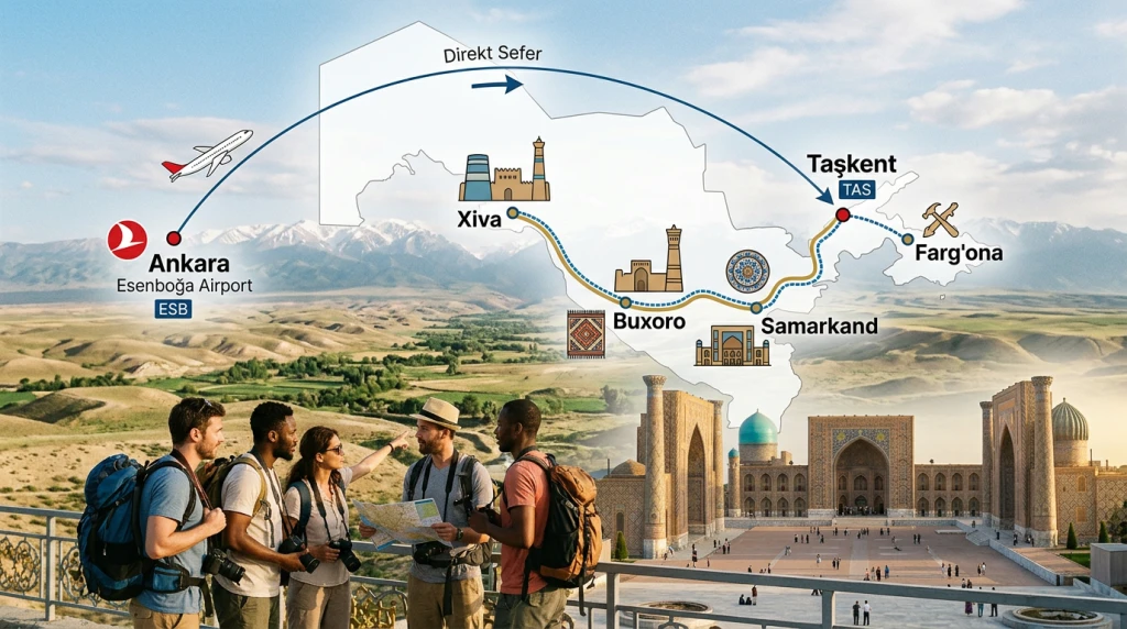 Ankara’dan Direkt Sefer ile Dolu Dolu Özbekistan Turu Rotası