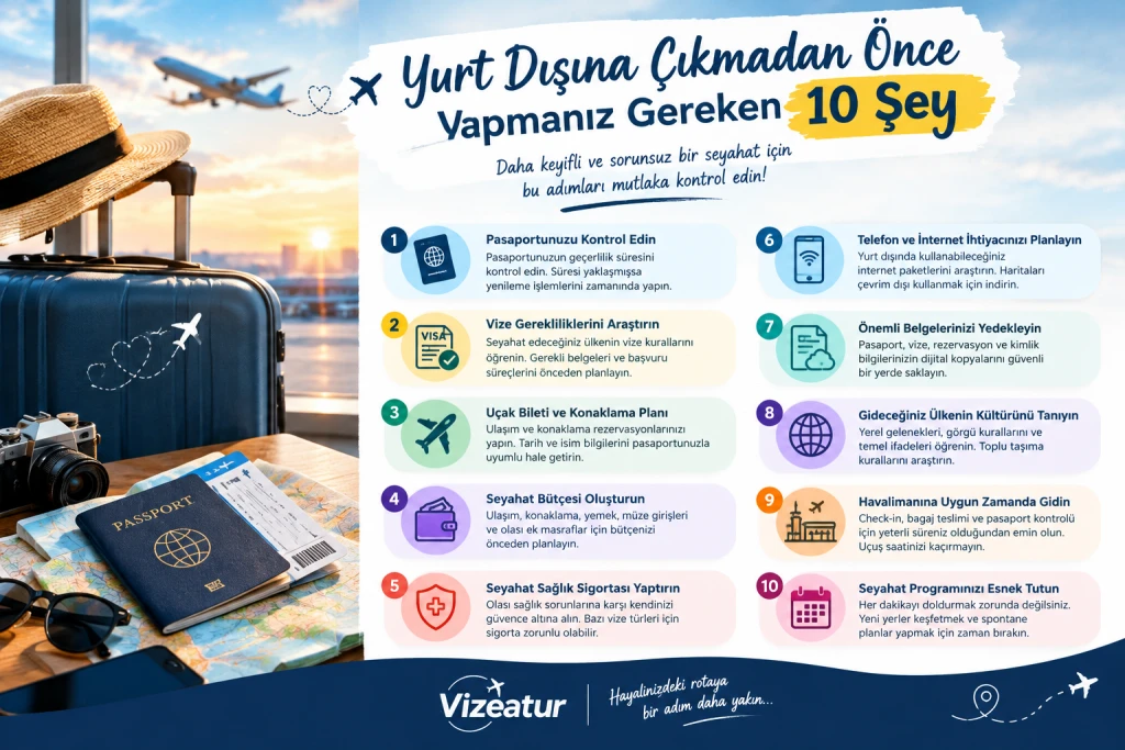 Yurt Dışına Çıkmadan Önce Yapmanız Gereken 10 Şey